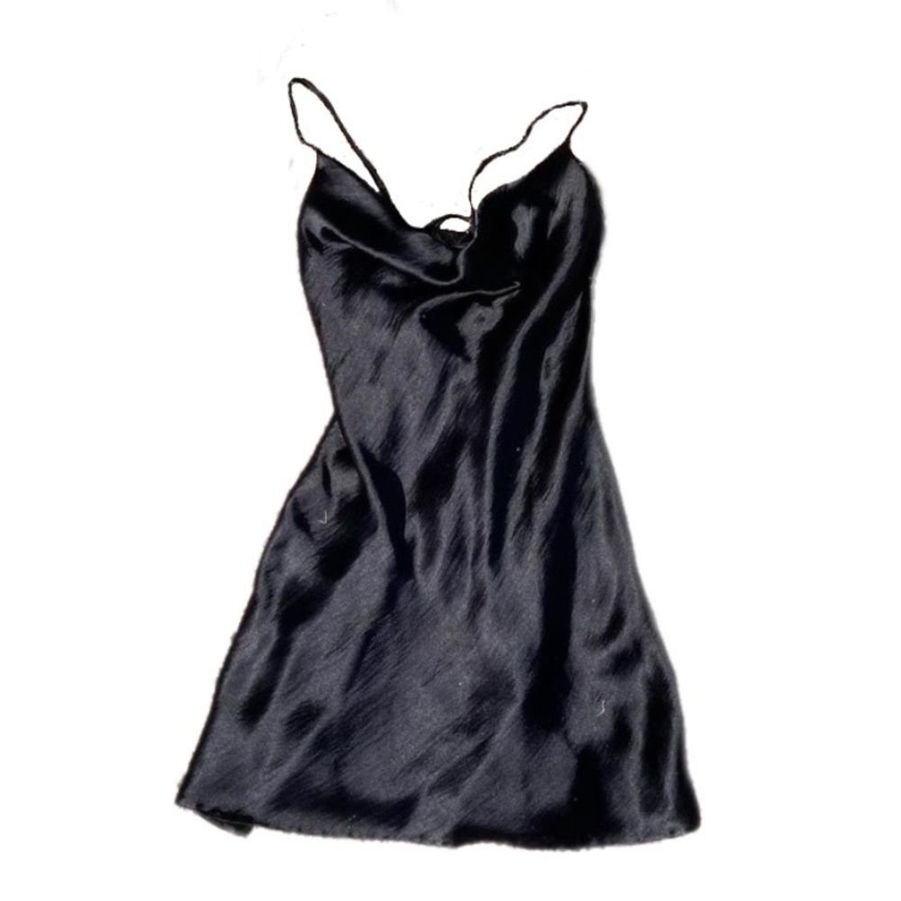 asos sexy black slip dress open back